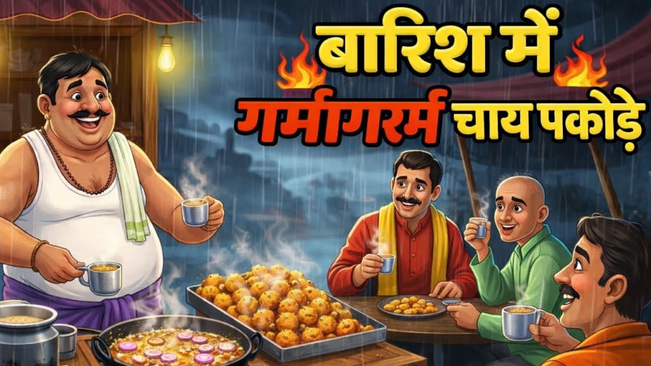 बारिस मे गर्मा गरम चाहे पकौडे। Barish ma garma garam chai pakode। Hindi moral stories। Hindi Kahani।