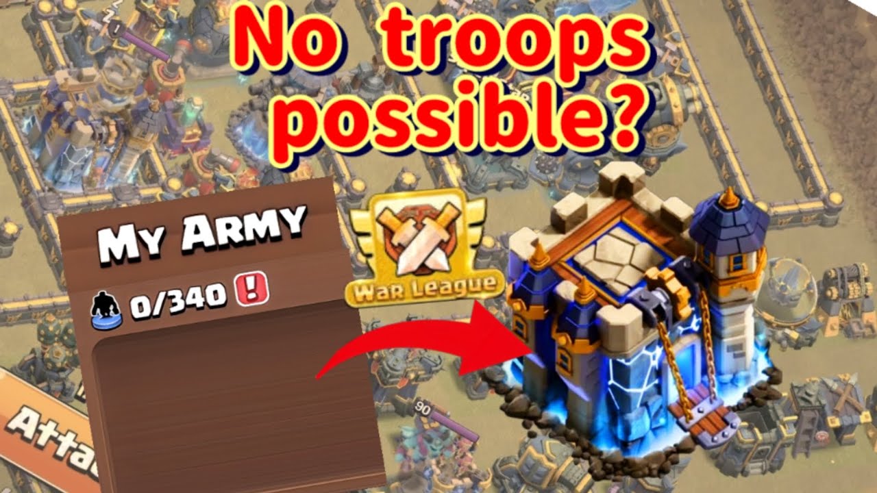 First No Troops Th17 v.s Th18 Triple in Clash of Clans CWL!!!
