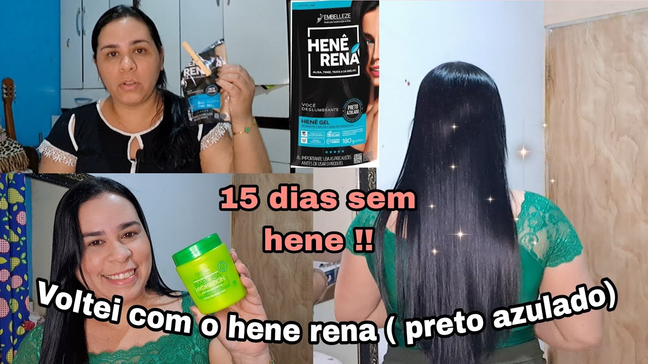 💚 APLICAÇÃO DO ( HENE RENA) PRETO AZULADO!!! + LAVAGEM COMPLETA!!