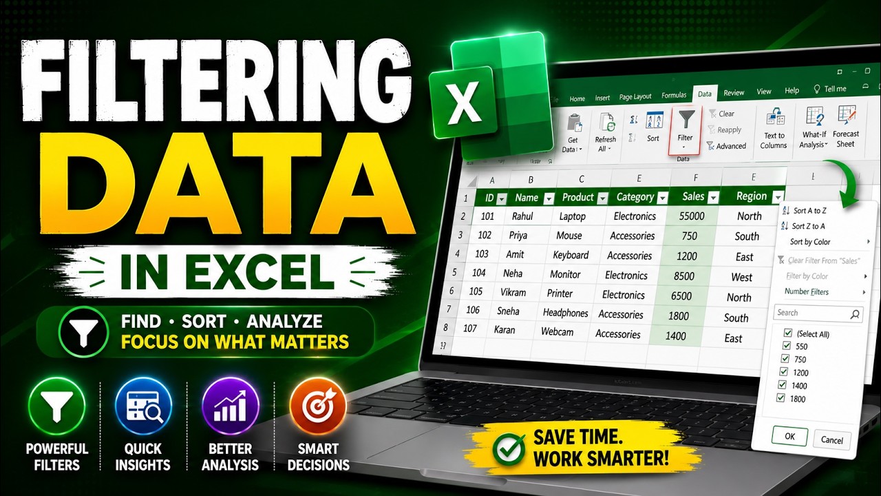 Filtering in excel