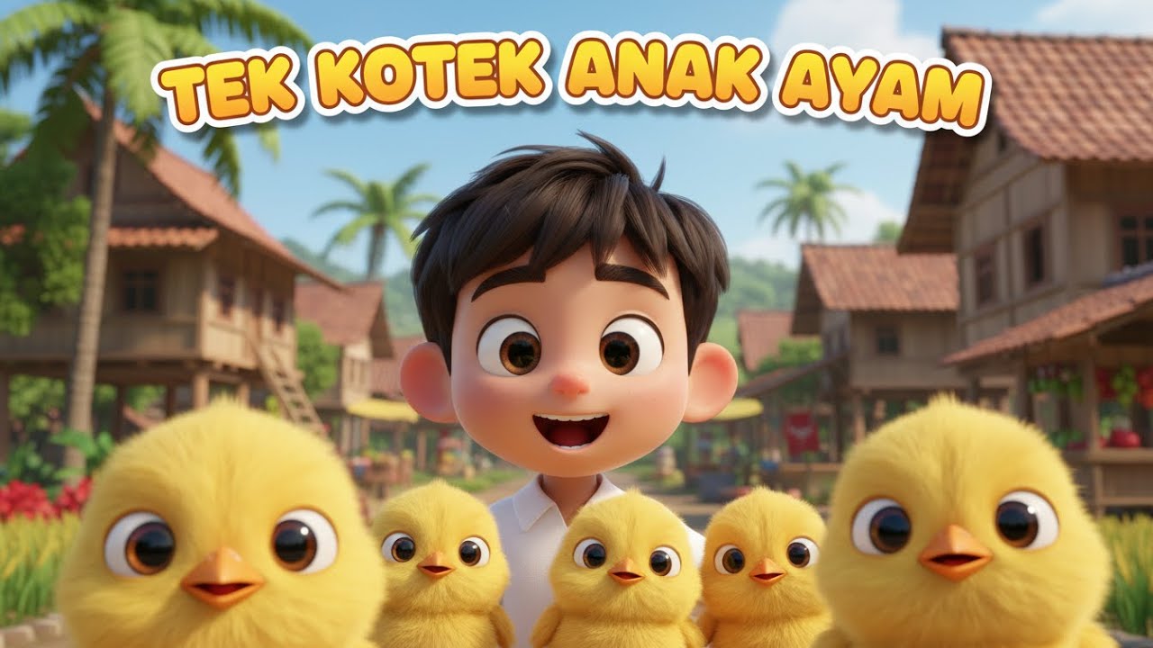 🐣 Tek Kotek Anak Ayam 🐔 | Lagu Anak Anak Indonesia 3D Lucu 🎶 | Animasi Anak Terpopuler