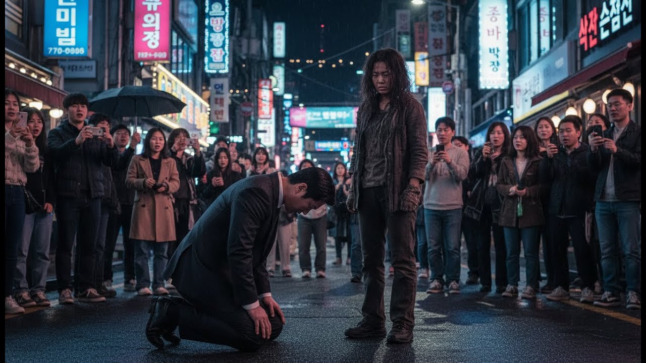 EVERYONE IGNORED THE HOMELESS LADY-UNTIL THE KOREAN MAFIA BOSS KNEELS.