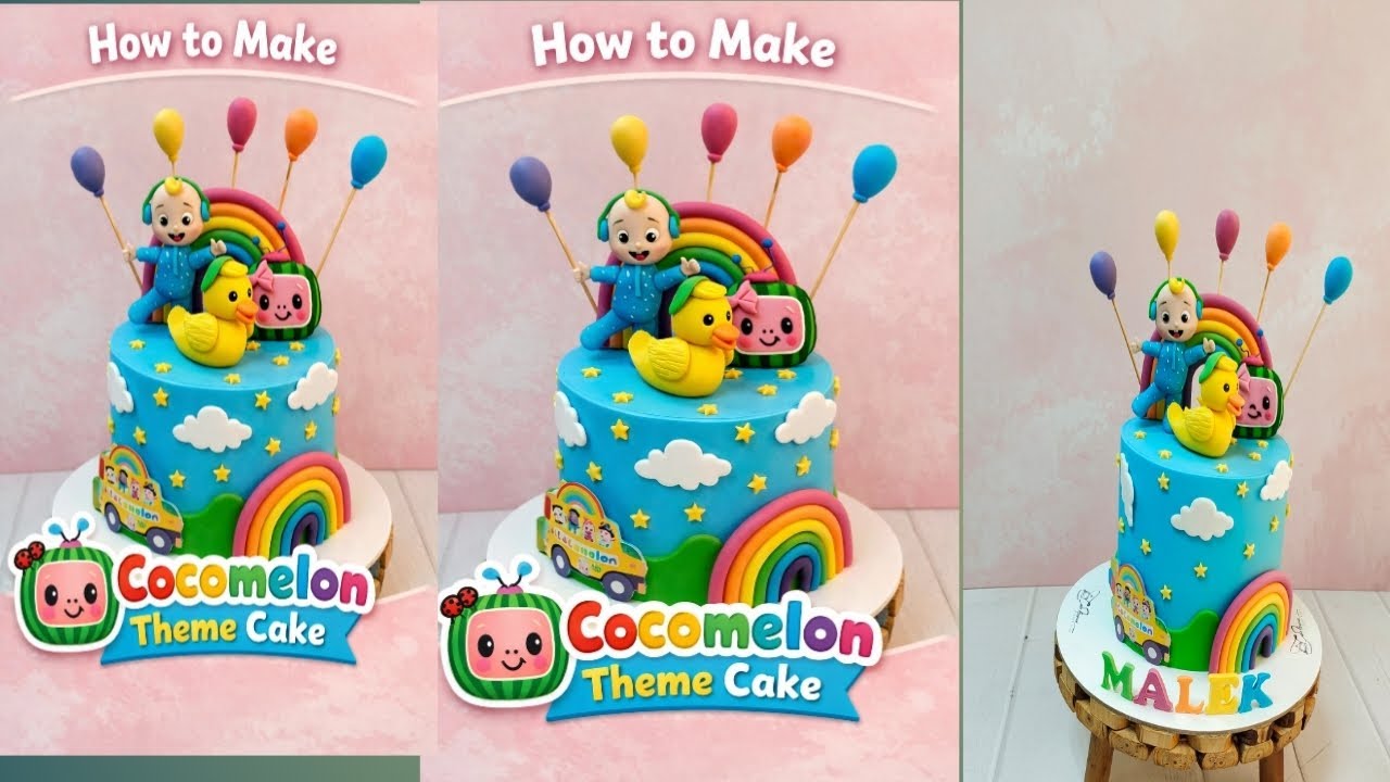 How to Make Cocomelon Theme Cake | Step by Step Fondant Tutorial | JJ Cake Topper