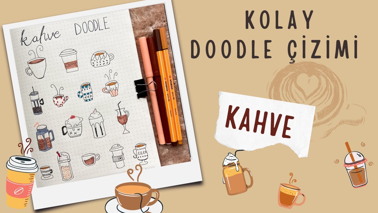 Kahve Fincanı Nasıl Çizilir☕ Kahve Fincanı Çizimi | Kolay Küçük Çizim Fikirleri | Doodle Çizimi