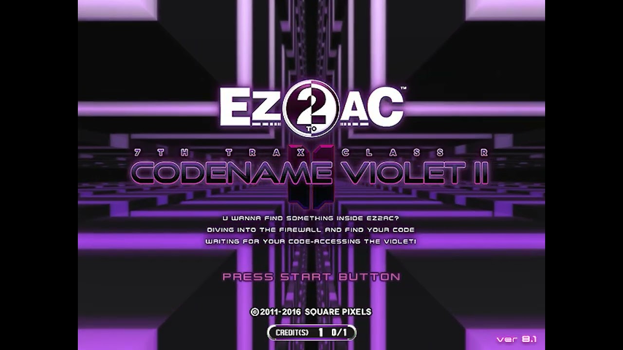 [EZ2AC : Codename Violet II] Title Screen [2X Upscale]