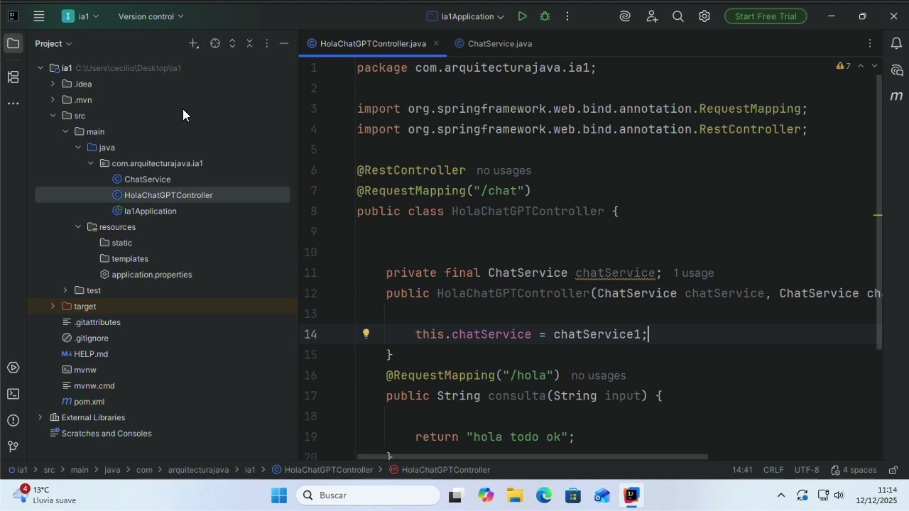 Spring AI Chat GPT Client