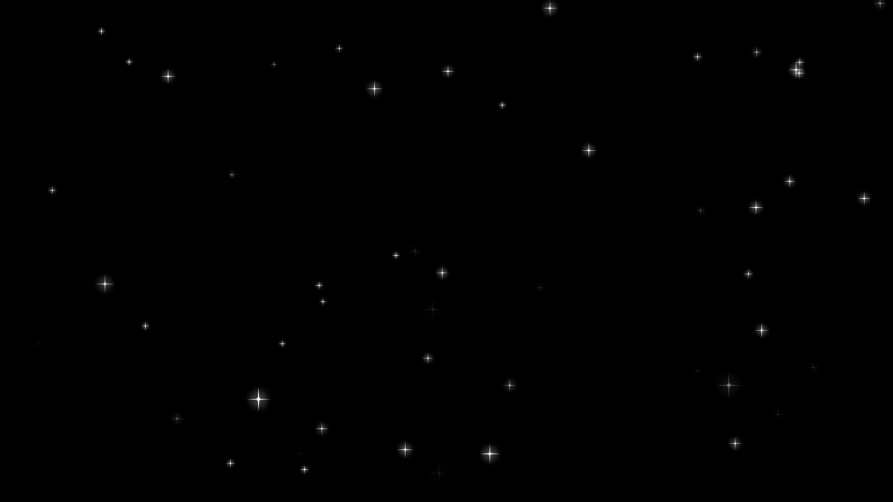 Black screen Star, Particle night stars, Particle Light Effect