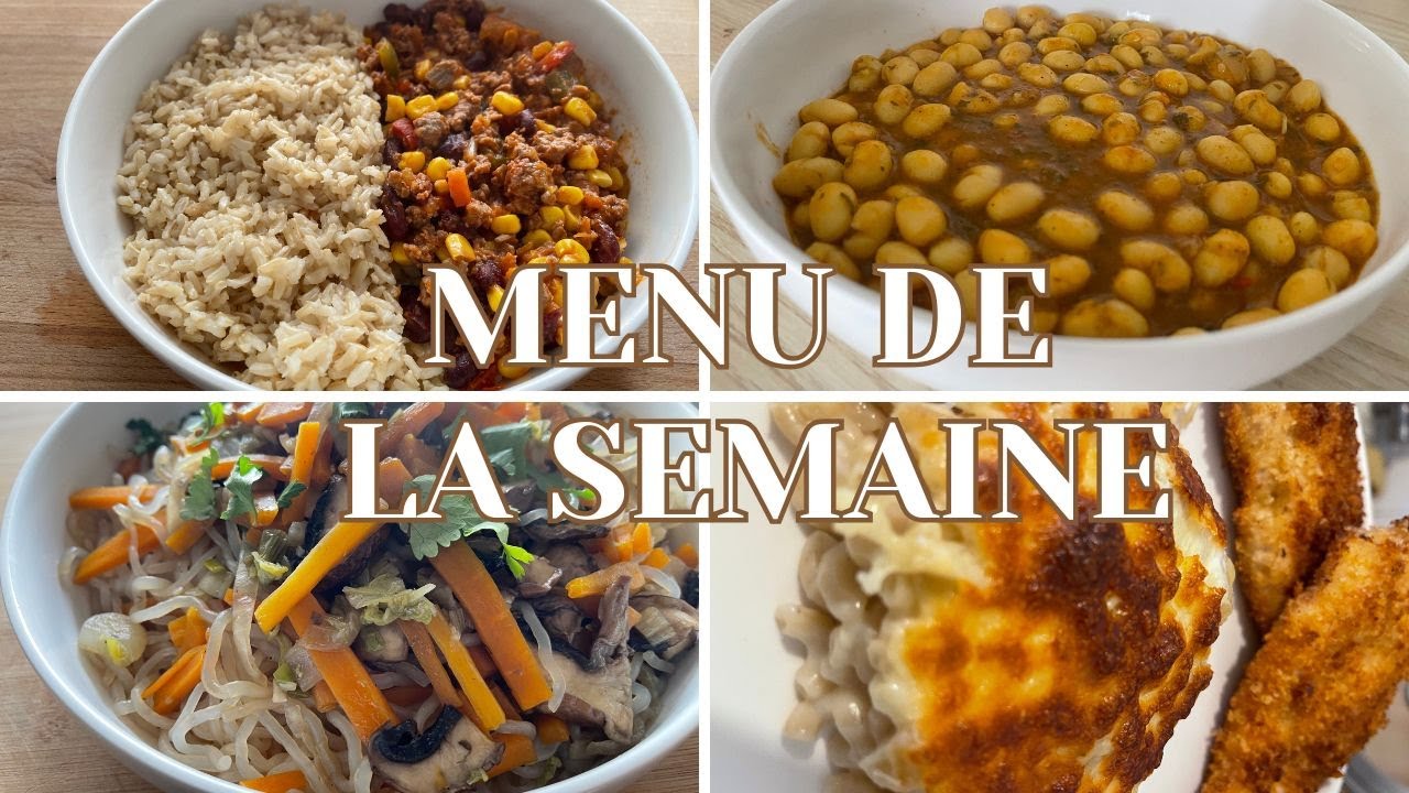 MENU DE LA SEMAINE et recettes