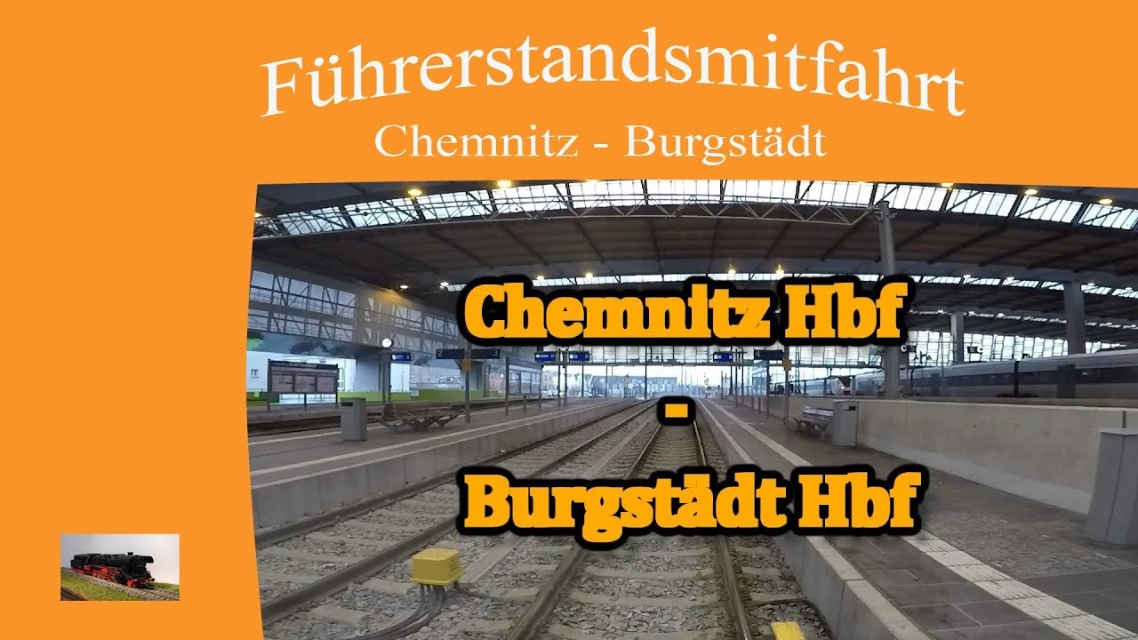 Führerstandsmitfahrt Linie C13 von Chemnitz Hbf nach Burgstädt