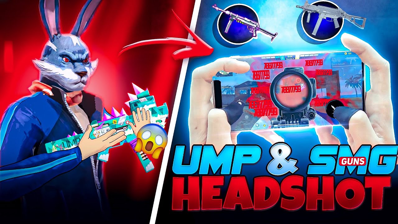 UMP , THOMSAN , ALL SMG GUNS PURE HEADSHOT TRICK 😳 || ON MOBILE 🔥 || SENSITIVITY ?