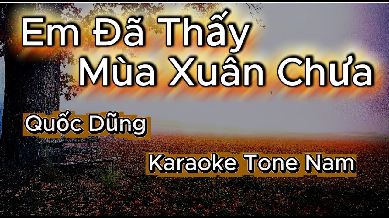 Em Đã Thấy Mùa Xuân Chưa  - Karaoke Tone Nam