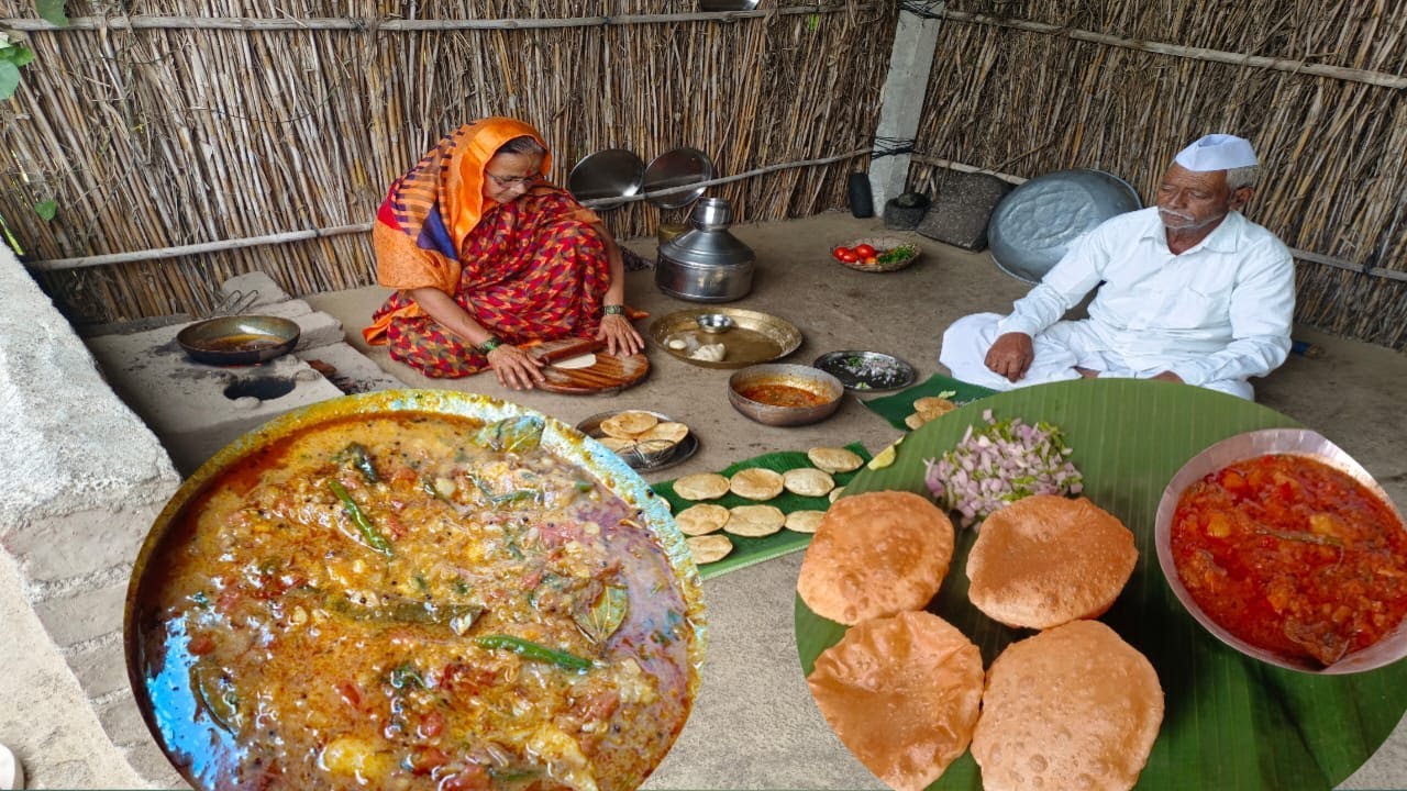 गावाकडच्या हॉटेलची चव आणारी चुलीवरची चमचमीत पुरी भाजी | Puri Bhaji recipe | Tatyacha Mala