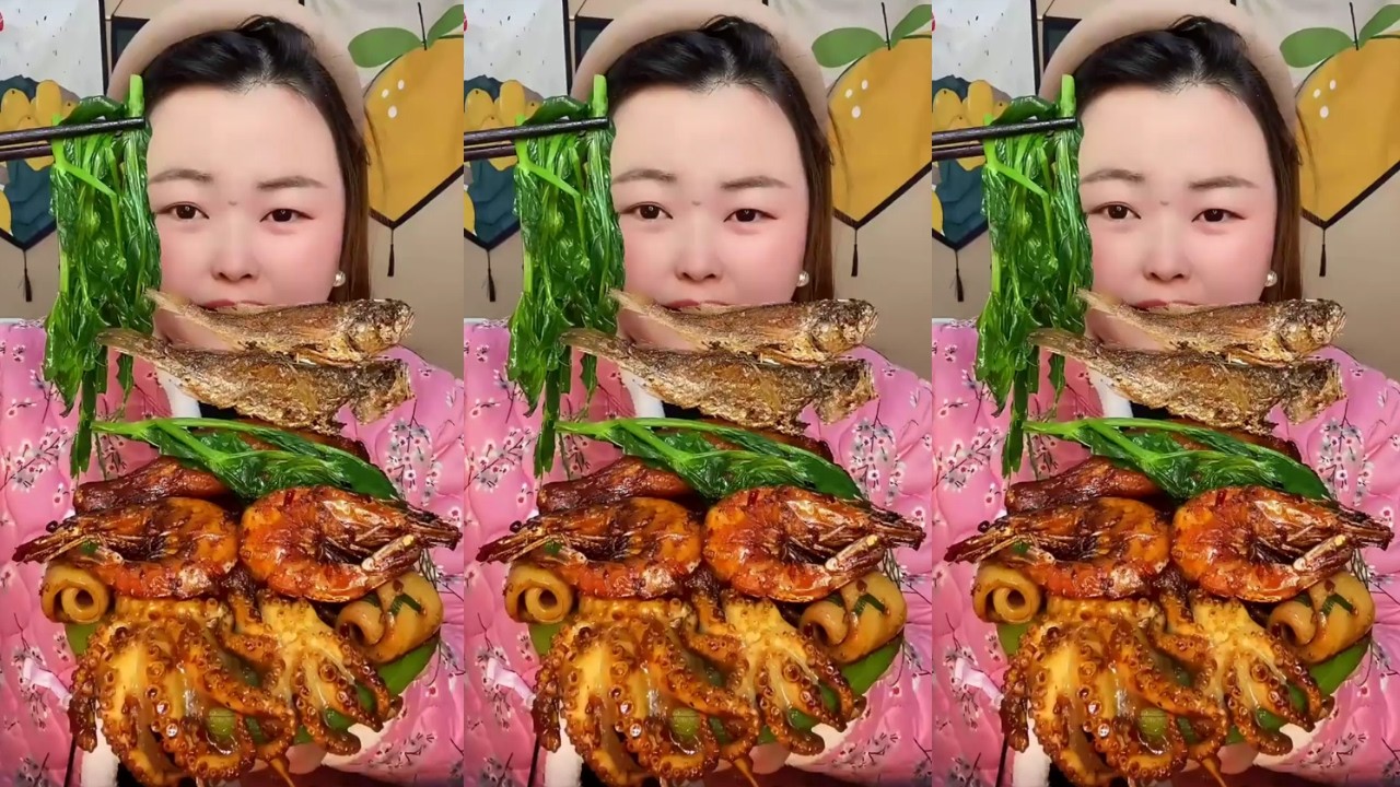Rural ASMR: Satisfying Eating Fried Squid, Octopus & Shrimp | Really Delicious Seafood🤤🦑🍤