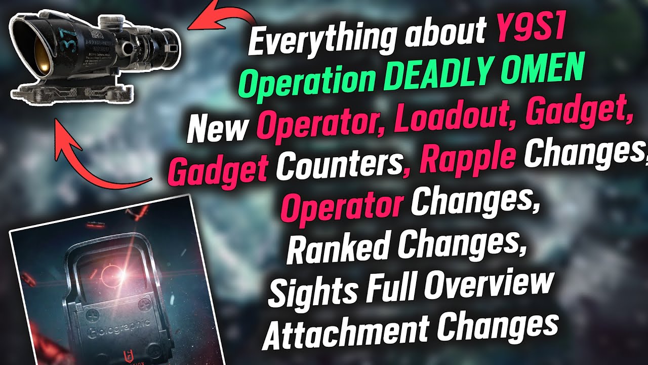 Y9S1 Operator, Loadout, Gadget Overview, Ranked Changes and Attachment Changes, Full Sights Changes