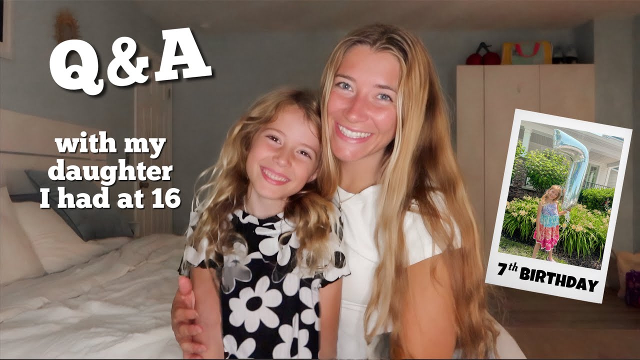 Q&A with my daughter I had at 16!! // Laela’s 7th birthday, Q&A + 1st grade tea lol
