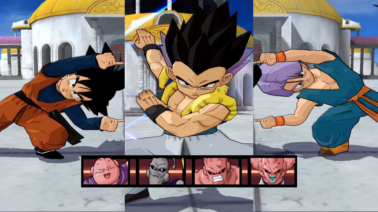 【TAS】Gotenks VS Majin Buu All Forms (Enhanced Red Potara) | DBZ: Budokai Tenkaichi 3 HD