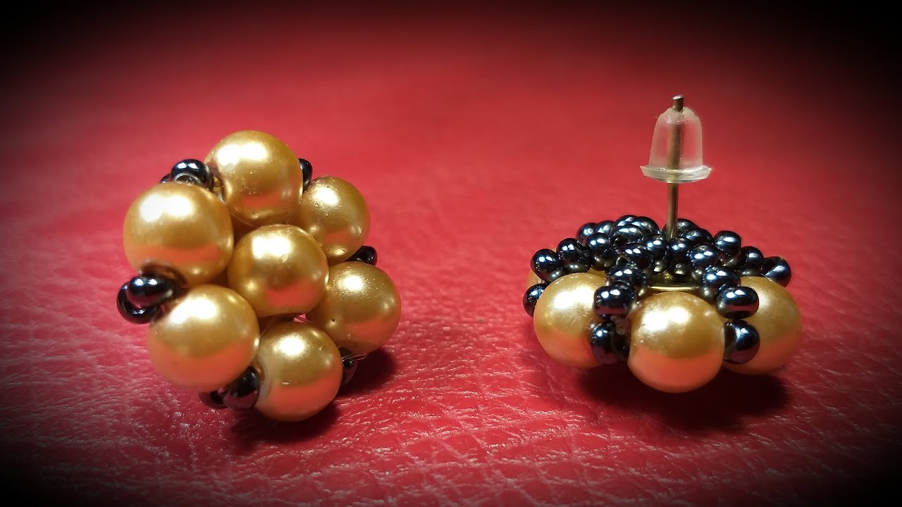 Bellos Aros de Perlas y Mostacillas...Clase #354!!!