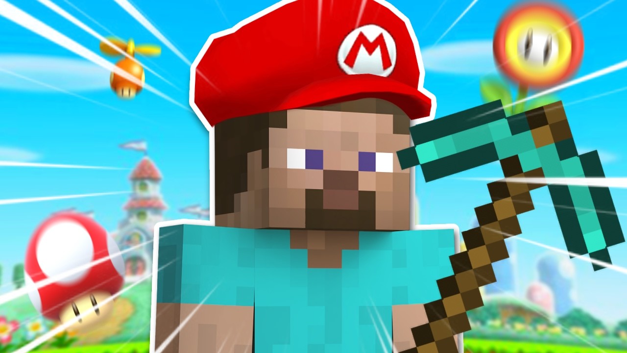Кто-то добавил Minecraft в Mario Bros.