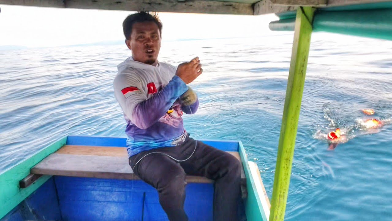 MANCING DI KEDALAMAN 70 METER || STRIKE IKAN MERAH LANGSUNG 3 EKOR