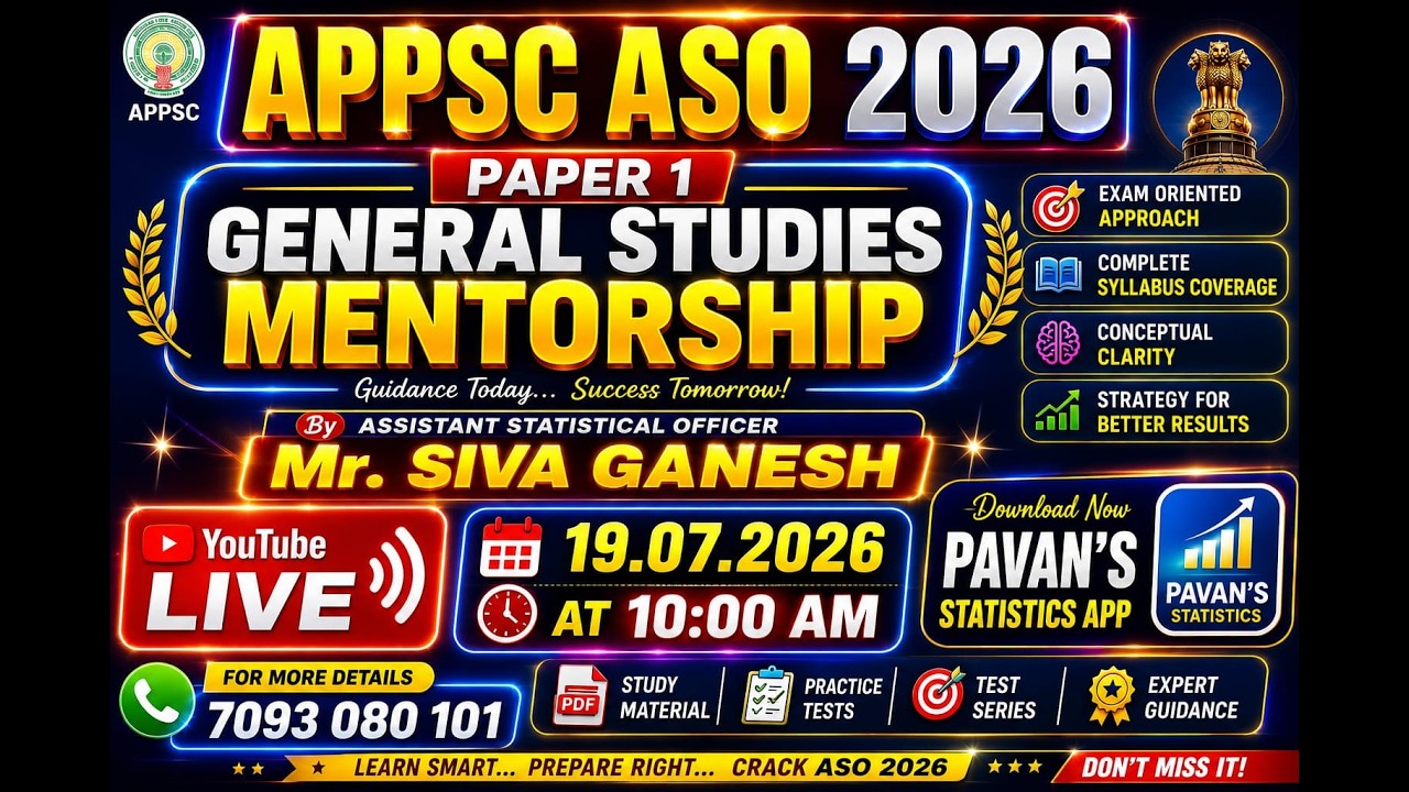 APPSC ASO-2026 GENERAL STUDIES CLASSES
