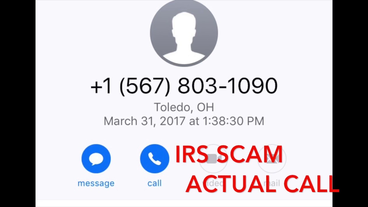 IRS Scam - Actual Call