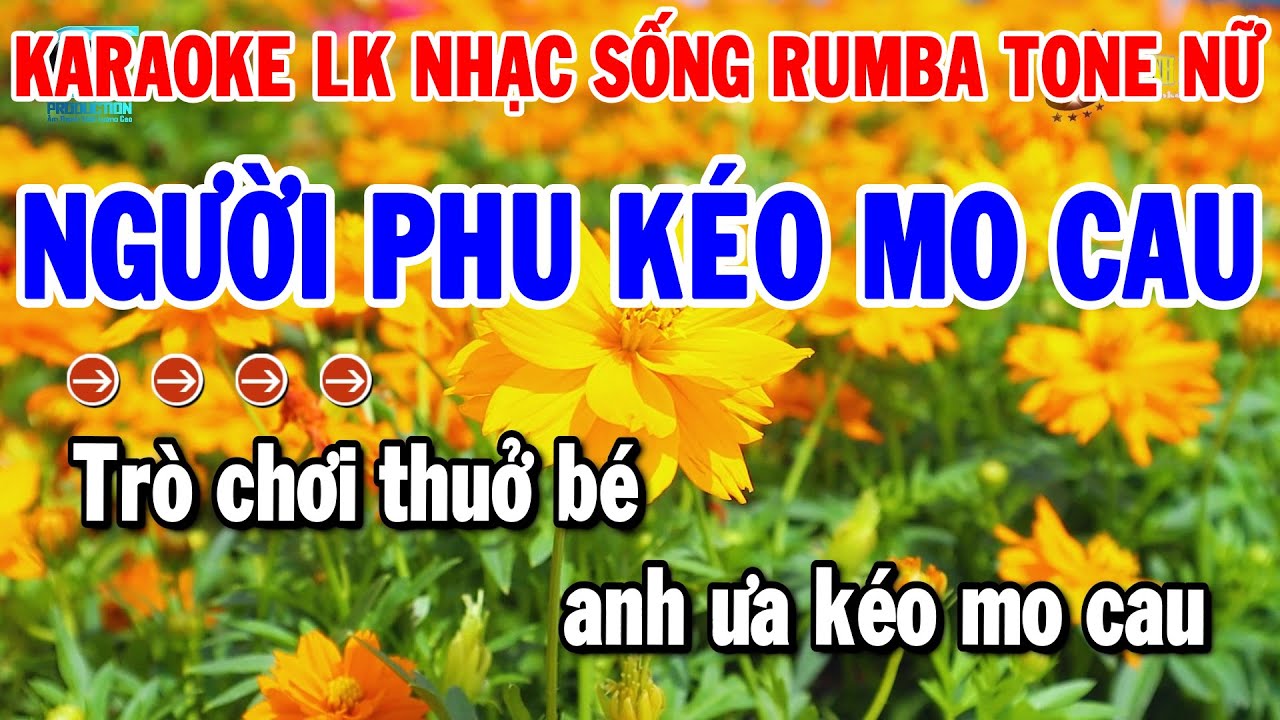 Karaoke Liên Khúc Nhạc Sống Rumba Dễ Hát Tone Nữ | Người Phu Kéo Mo Cau - Khóc Thầm | Thanh Hải