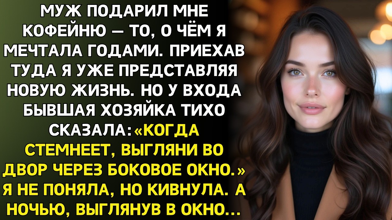 Муж подарил мне кофейню, но бывшая хозяйка шепнула: &laquo;КОГДА СТЕМНЕЕТ, ВЫГЛЯНИ ВО ДВОР&hellip;&raquo;