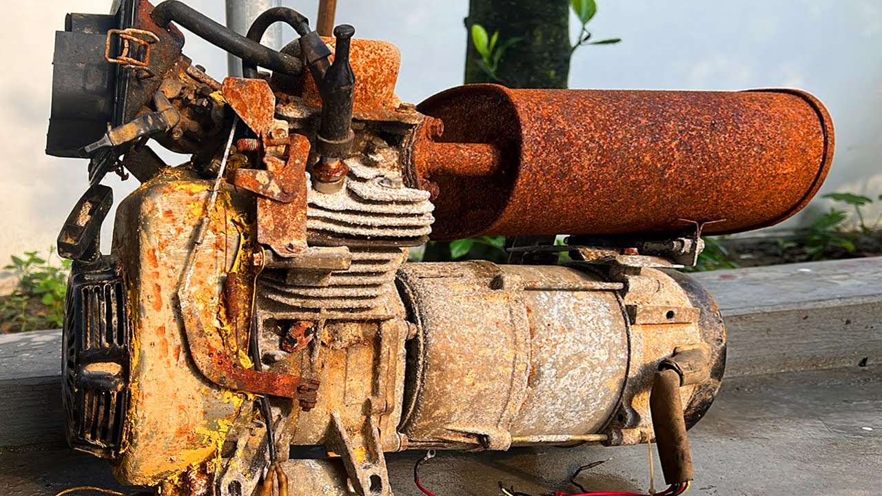 Restoring Rusty Old Generators // Restoring And Repairing Old Generator Engines