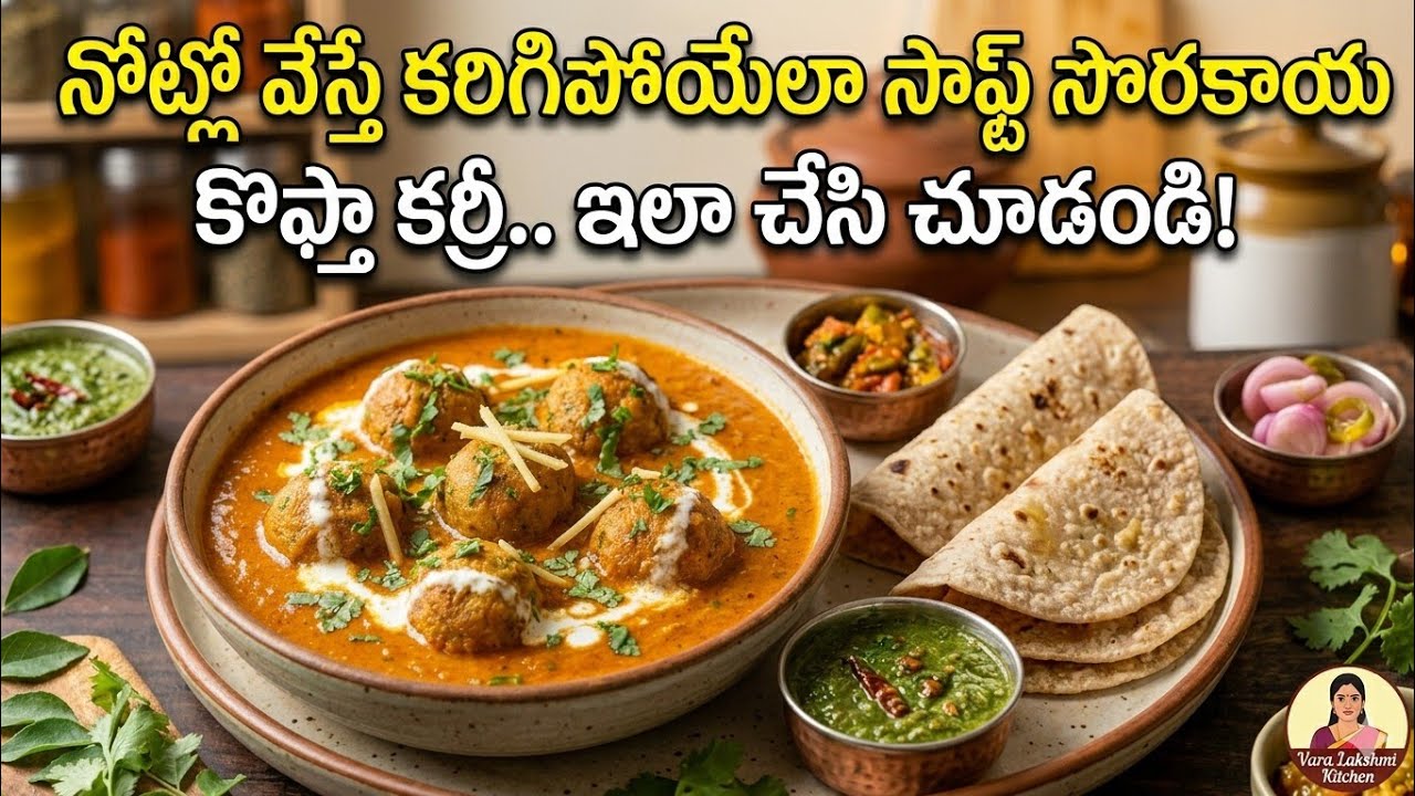 సొరకాయ తినని వారు కూడా ఇష్టంగా తినే సొరకాయ కొఫ్తాకర్రీ | Sorakaya Kofta Curry | Lauki Kofta Recipe