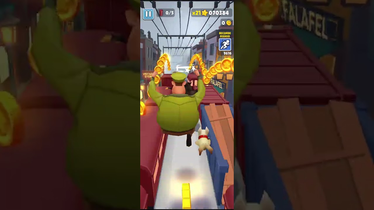 jogando Subway surfs com o ninja