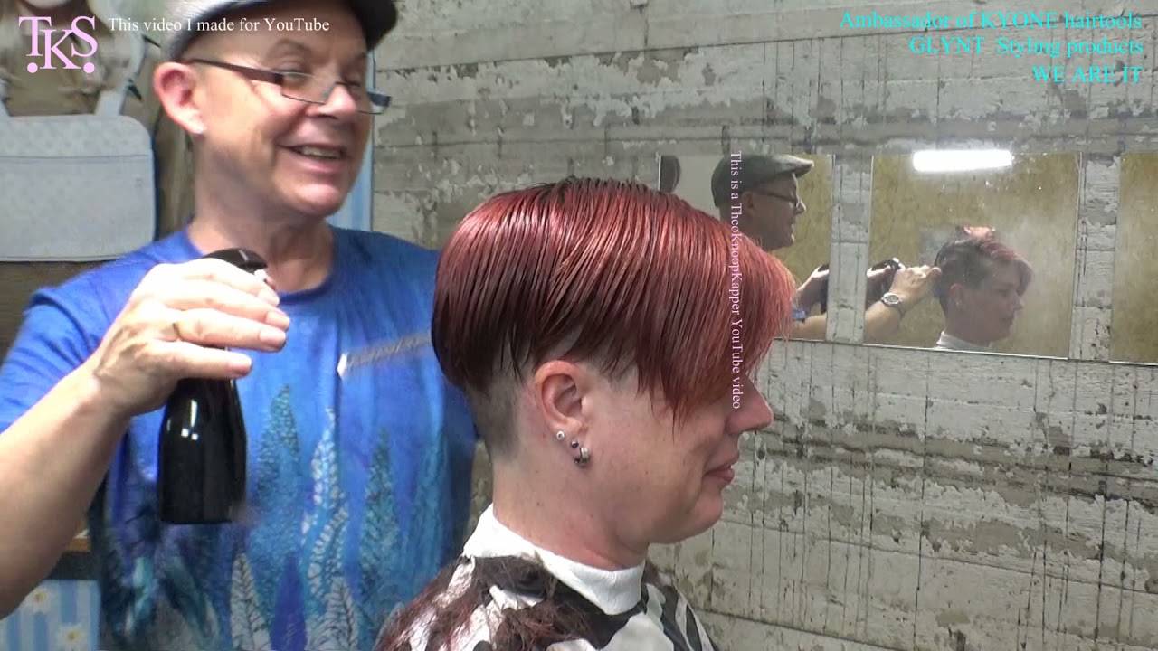Ultra-Short clipper Cut with Tattoo in Colors!  Danielle by T.K.S. tutorial