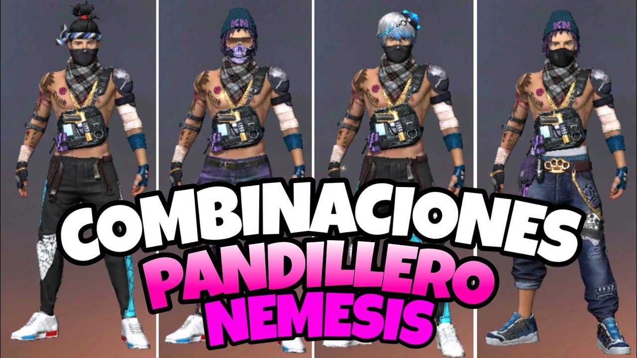 TOP MEJORES COMBINACIONES DE ROPA CON EL SET PANDILLERO NÉMESIS NUEVA INCUBADORA // FREE FIRE!!!