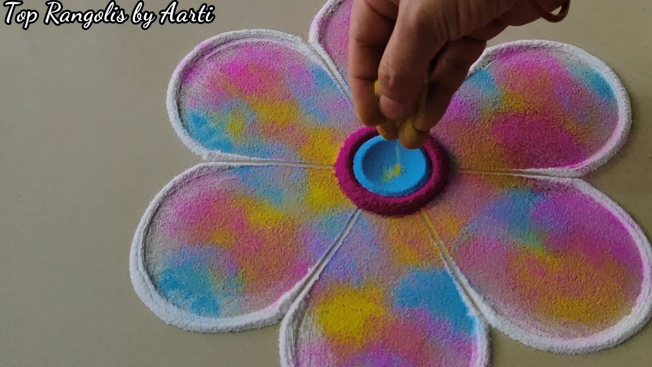Simple Rangolis For Festival | rangoli kolam | Relaxing Sand Videos by Aarti | Top Rangolis