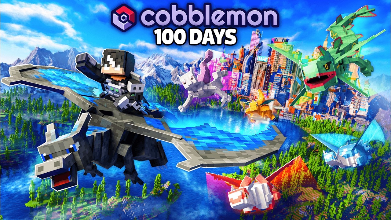 I Survived 100 Days in Cobblemon Starting My FOREVER World...