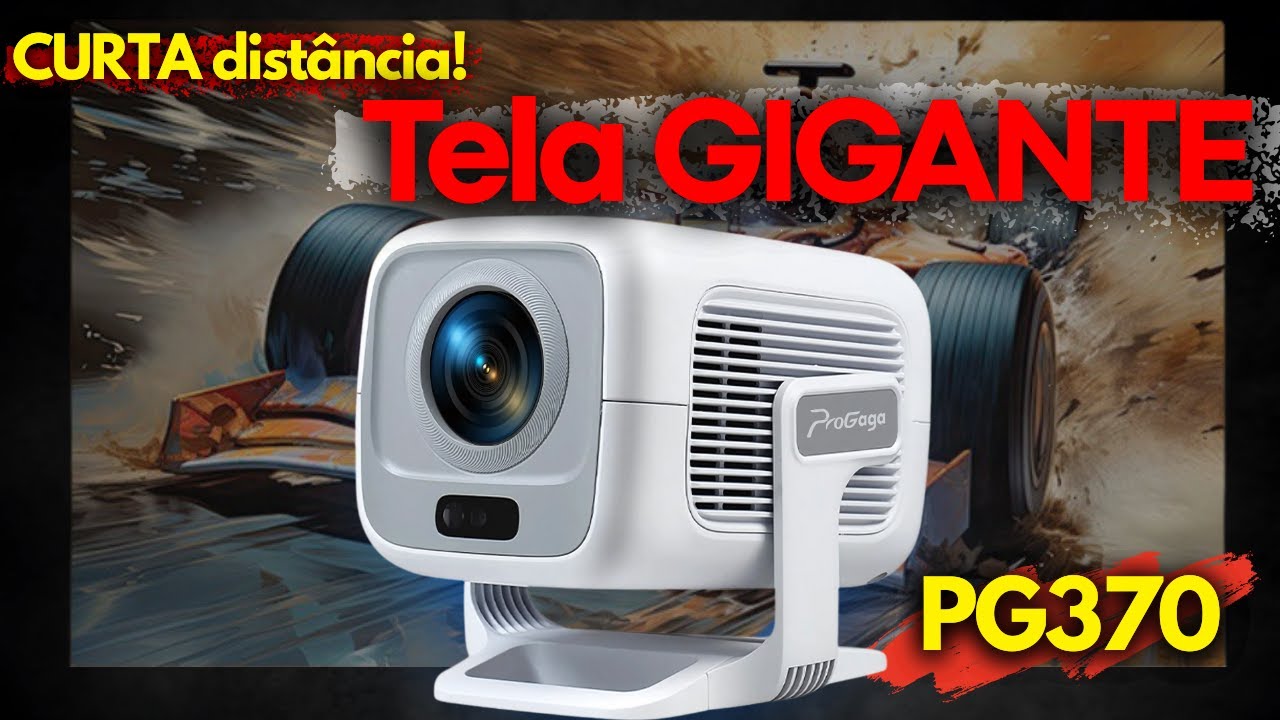 PROGAGA PG370 | SUPER Tela em CURTA DISTÂNCIA e Portátil! Esse Projetor Vai Lhe Surpreender!