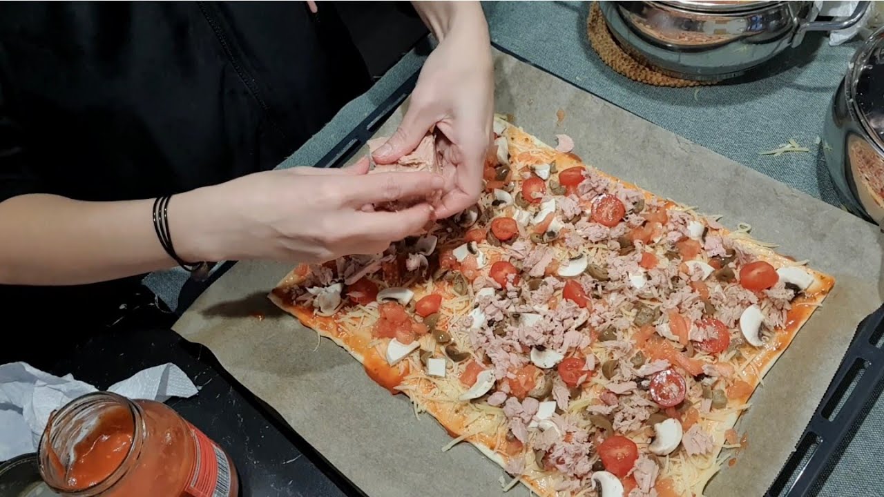 🍕🍕Hazır hamur'dan pizza nasıl oldu?