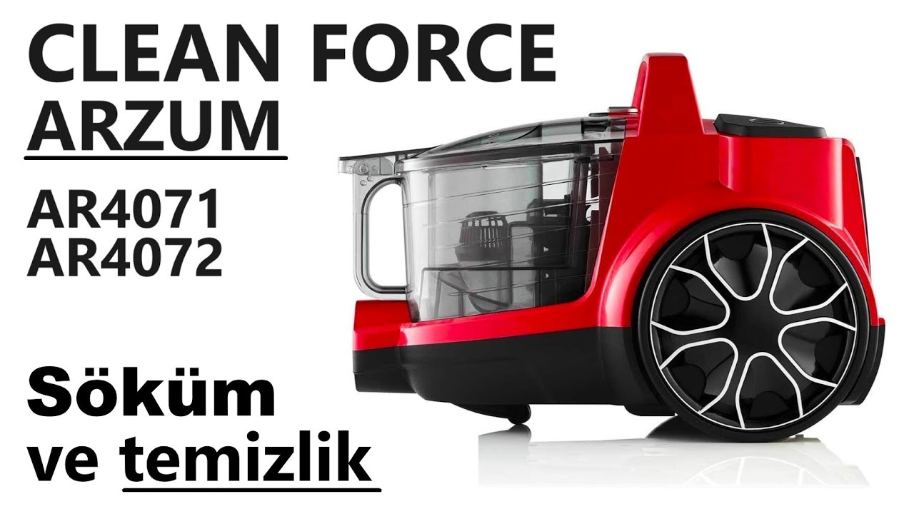 Arzum Clean Force Elektrikli S&uuml;p&uuml;rge S&ouml;k&uuml;m&uuml; ve Filtre Temizliği | (AR4071 - AR4072)