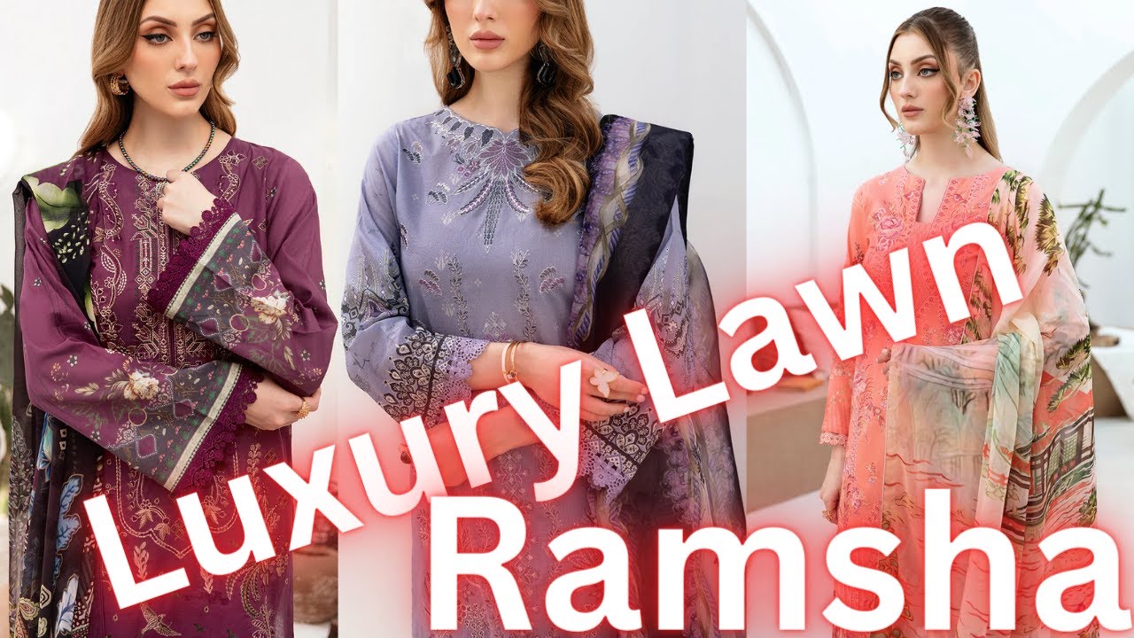 New Ramsha Ghazal Luxury Lawn Collection 2024  | Summer Dresses