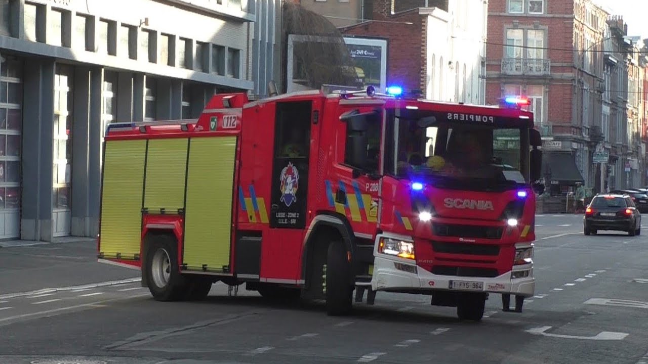 (Véhicule Tram) Services de secours Liège! | Brandweer en Ambulance met spoed in Luik!