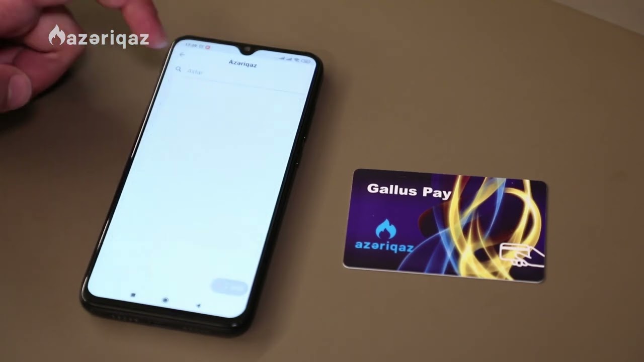 Mobil telefonlar (NFS təminatı olan) vasitəsilə Gallus Pay smart-kartının yüklənilməsi üsulu
