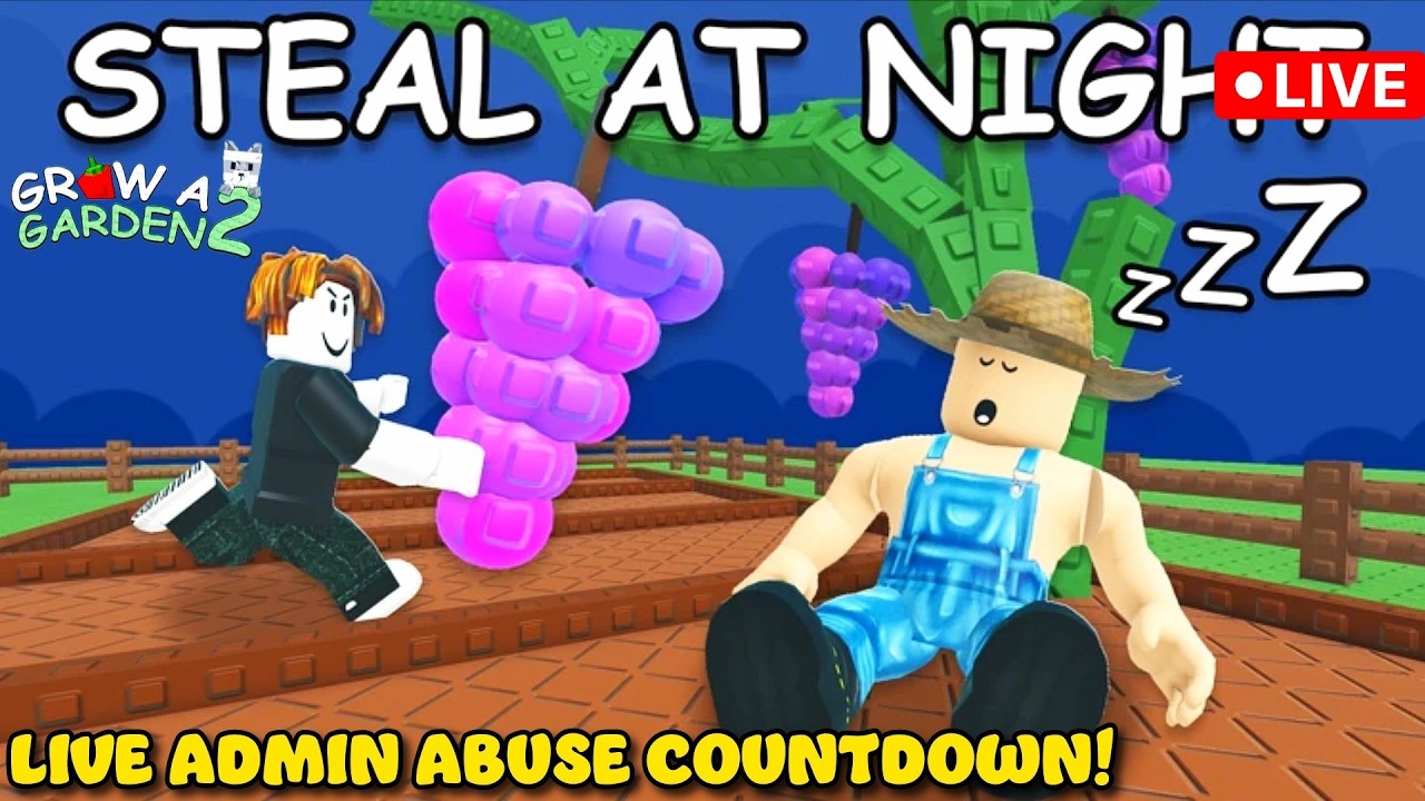 LIVE🔴 Admin Abuse + New Update Countdown (Grow a Garden 2) #roblox #growagarden2