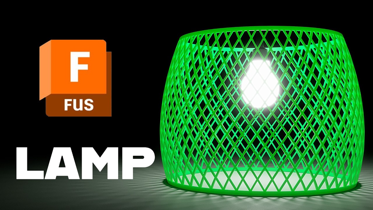 Parametric Spiral Lampshade in Fusion: Revolve Intersect, Mirror, Circular Pattern