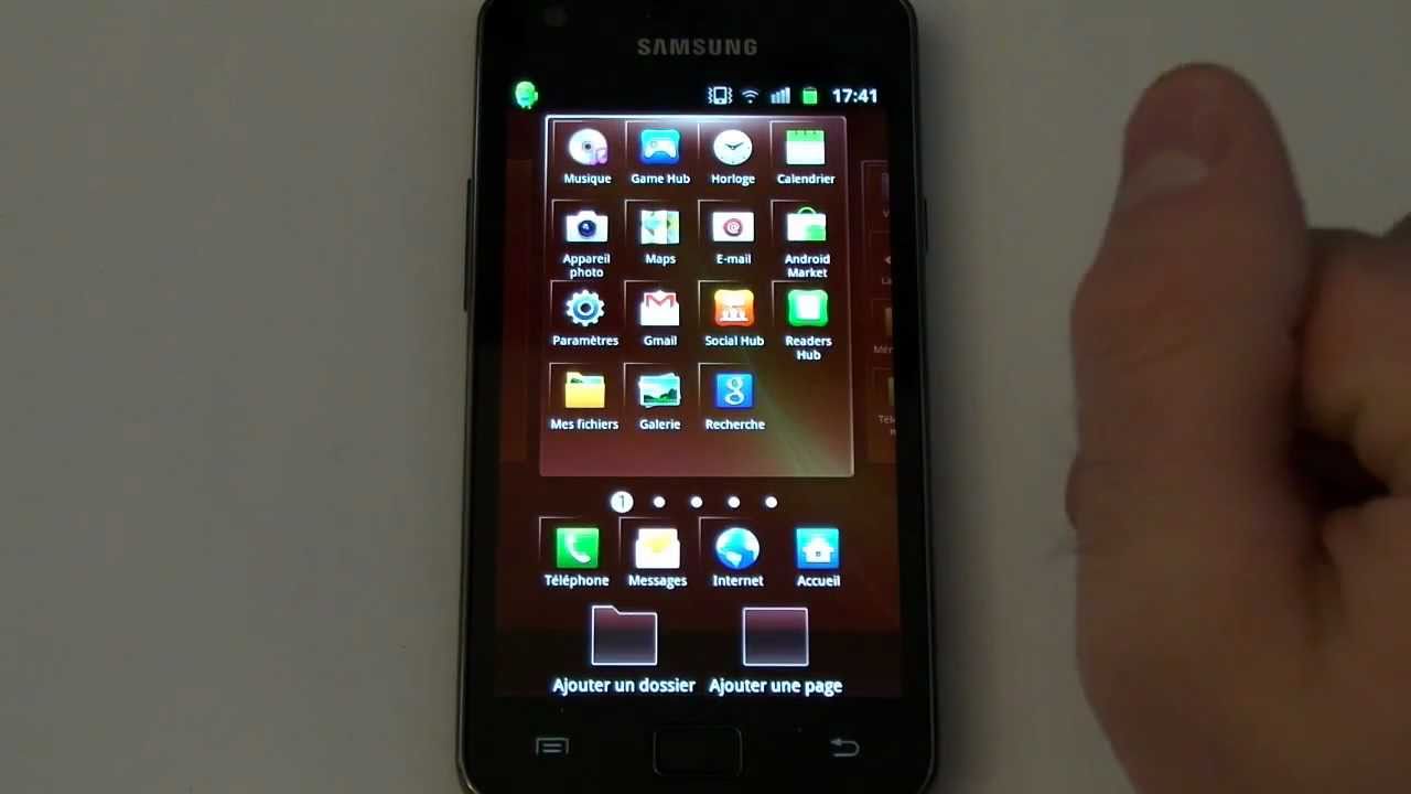 Test du Samsung Galaxy S 2 i9100 - accueil, widgets, menu principal