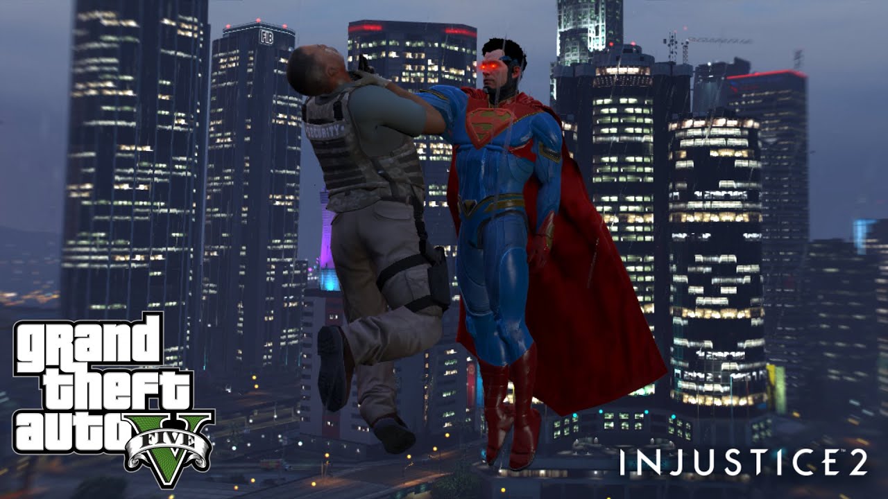 GTA 5 - Injustice 2 SUPERMAN Fights Crime in Los Santos! (Gameplay)