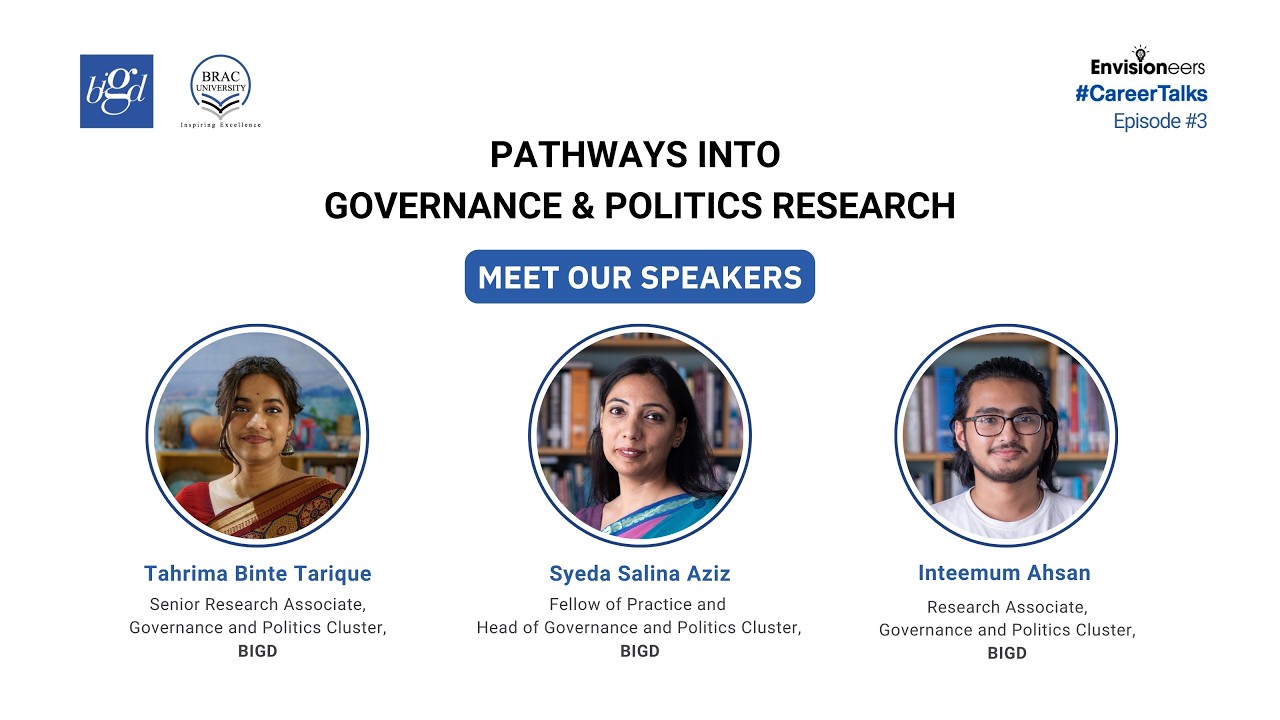 Envisioneers #CareerTalks Ep 03 |  Pathways Into Governance & Politics Research