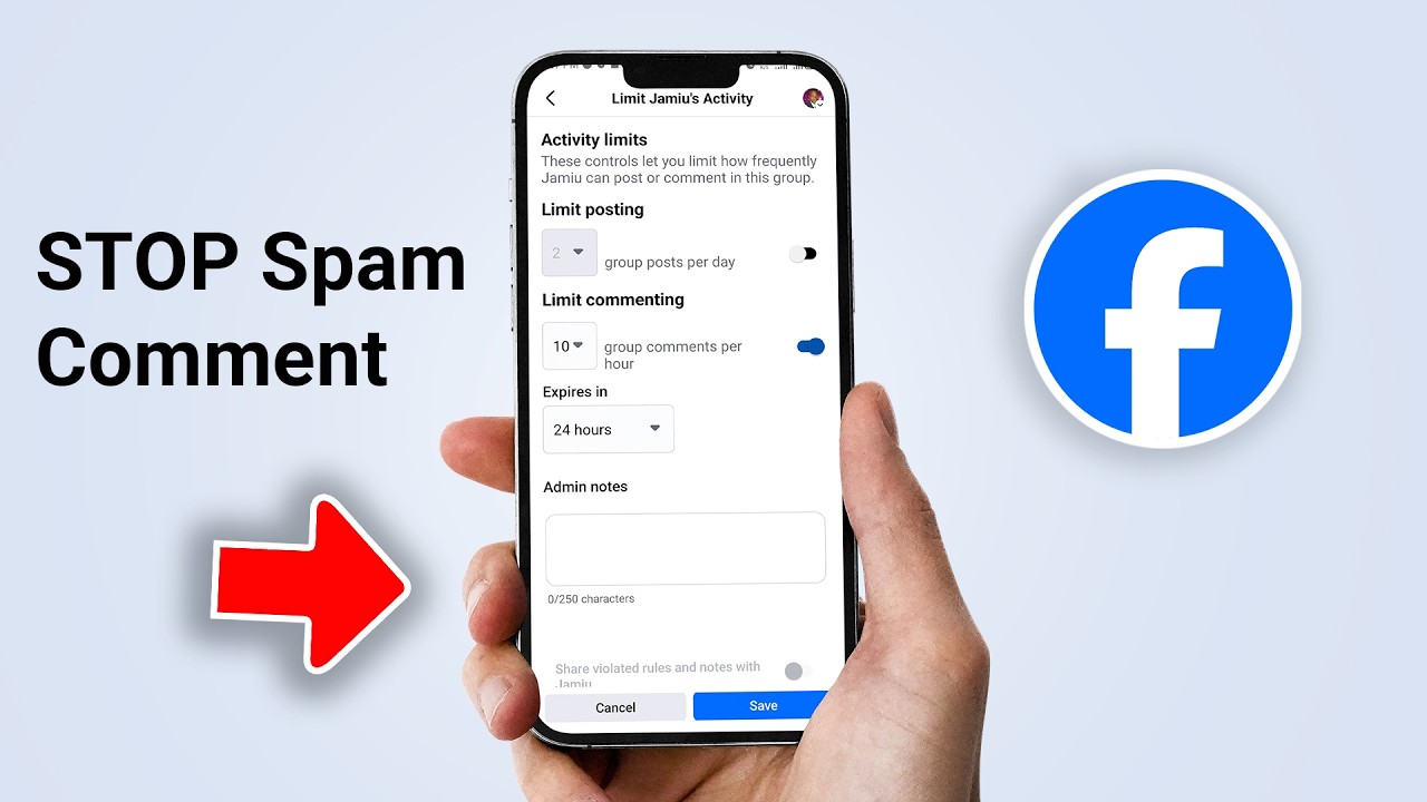 Как ОСТАНОВИТЬ спам в комментариях в вашей группе Facebook!
