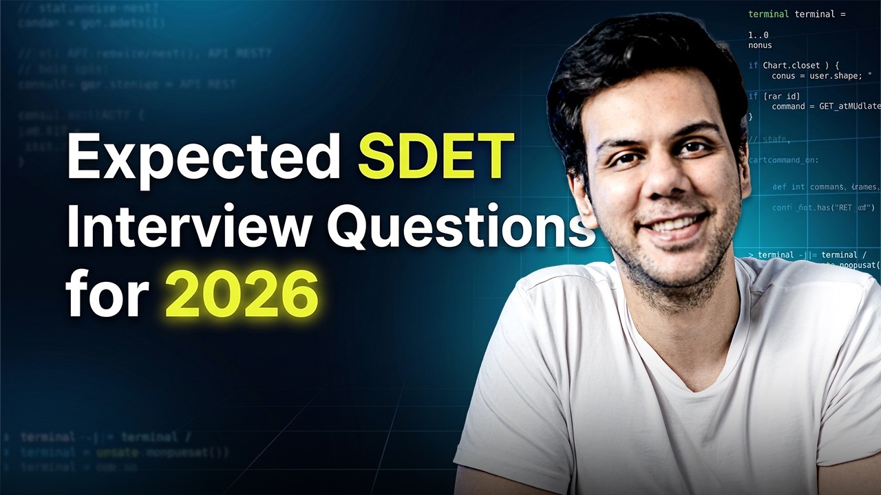 Ожидаемые вопросы для собеседования на должность SDET в 2026 году #sdet #techwithjatin