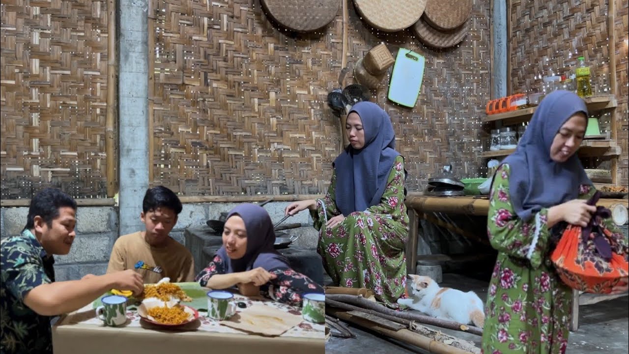 Masak untuk salametan malam selikuran , masakan desa, keluarga ndeso 