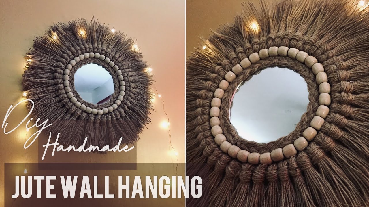 DIY Boho Jute Wall Hanging with Mirror | Budget Home Decor DIY Idea | Jute Crafts