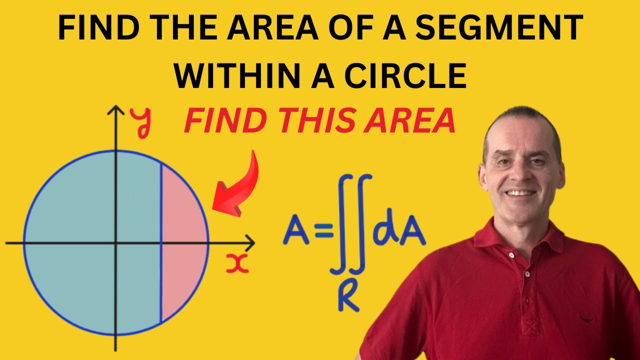 Find the Area of a segment of a circle using Polar Coordinates and  Double Integrals